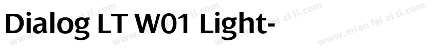 Dialog LT W01 Light字体转换